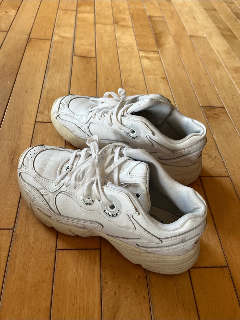 Adidas White Retro Chunky Sneakers